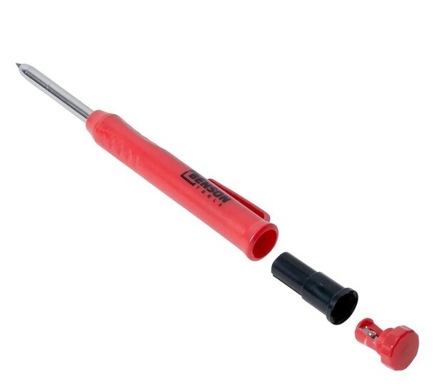markeerpotlood inclusief puntenslijper - kraspen - timmerman potlood set - markeringspotlood - aftekenpotlood - benson