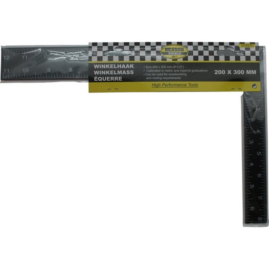 300x200 mm winkelhaak - winkel haak - blokhaak - liniaal - winkelhaken - meethaak - benson