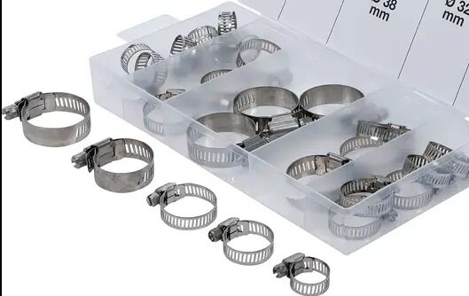 26 delige slangklemmen set 16 tot 40 mm - slang klemmen - klemband - buisklem - slangbinder - slangklem - asta