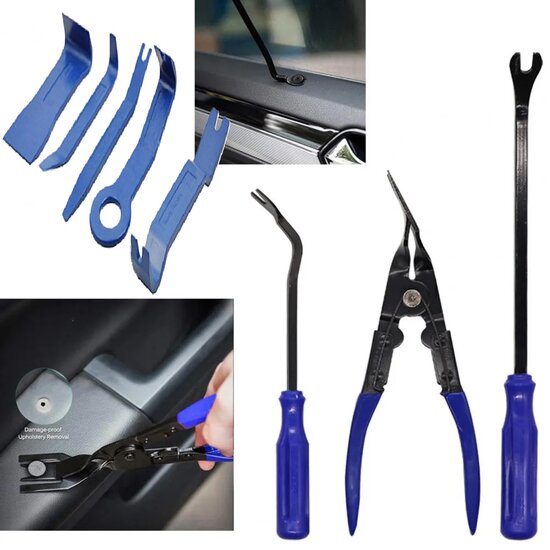 20 delige bekleding - panelen - dashboard&nbsp;demontageset&nbsp;-&nbsp;sierlijst en radio demontage set - kunststof koev