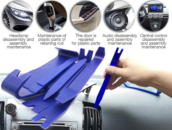 20 delige bekleding - panelen - dashboard&nbsp;demontageset&nbsp;-&nbsp;sierlijst en radio demontage set - kunststof koev