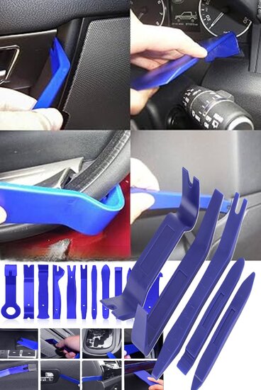 20 delige bekleding - panelen - dashboard&nbsp;demontageset&nbsp;-&nbsp;sierlijst en radio demontage set - kunststof koev
