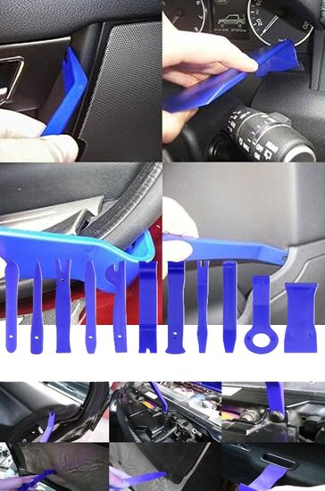 20 delige bekleding - panelen - dashboard&nbsp;demontageset&nbsp;-&nbsp;sierlijst en radio demontage set - kunststof koev
