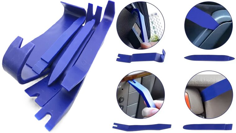 20 delige bekleding - panelen - dashboard&nbsp;demontageset&nbsp;-&nbsp;sierlijst en radio demontage set - kunststof koev