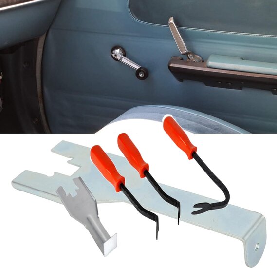 raamslinger demontage - clip verwijderaar set - deurbekleding demontageset - koevoet wipper