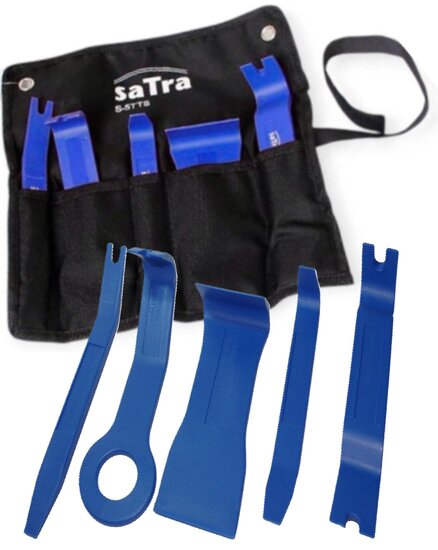 5 delige set kunstof bekleding en autointerieur lepelset&nbsp;- dashboard nylon trimclip en deurpaneel verwijderset -&nbsp;
