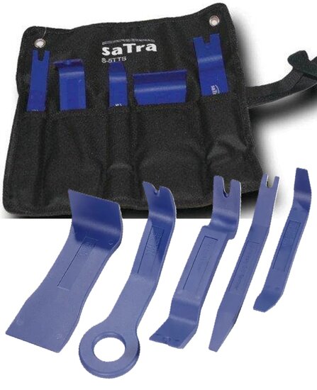 5 delige set kunstof bekleding en autointerieur lepelset&nbsp;- dashboard nylon trimclip en deurpaneel verwijderset -&nbsp;