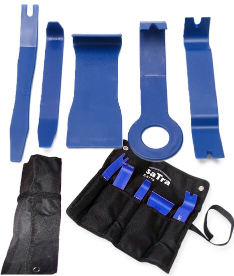 5 delige set kunstof bekleding en autointerieur lepelset&nbsp;- dashboard nylon trimclip en deurpaneel verwijderset -&nbsp;