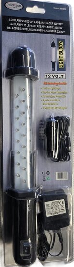 25 leds looplamp oplaadbaar met lader - schokbestendige magneetlamp - werklamp - hanglamp - buisledlamp