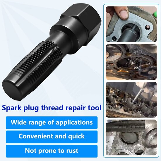 16 delige bougiedraad reparatie set - tapset schroefdraad reparatie bougiegat&nbsp;- bougie schoefdraad herstel bussenset