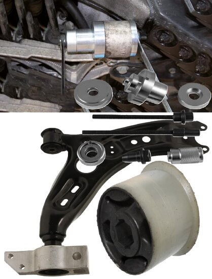 vag voor draagarm rubber&nbsp;(de)montage set - draagarmbus persset&nbsp;- audi - vw&nbsp;- skoda - seat - busverwijderin