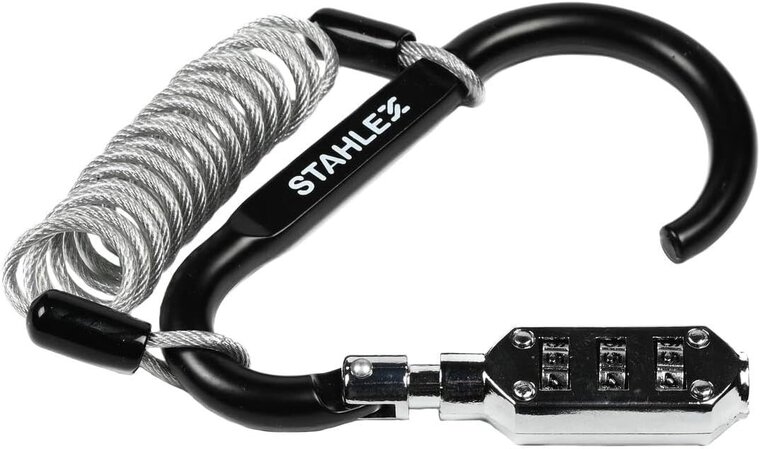 900 mm x 2.5 mm stahlex cijfer kabelslot met karabijnhaak - anti diefstal slot - cijferslot - kabel slot - superlock veiligheid