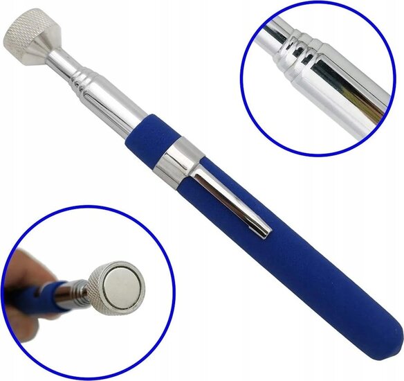 620 mm pickuptool - 2,25 kg pick up tool - magneetpen - magneet pen - telescopische pickup tool - grijper - opraaphulp - geko