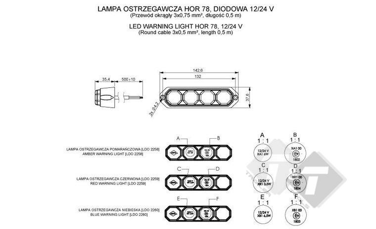 waarschuwingslamp, waarschuwing lamp, knipper lamp, zijverlichting, led lamp