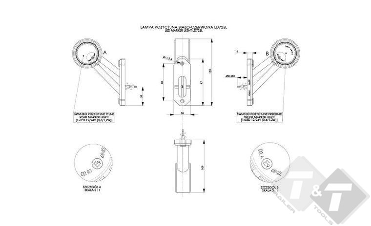 breedtelamp, aanhangerverlichting, verlichting, lamp, lampen