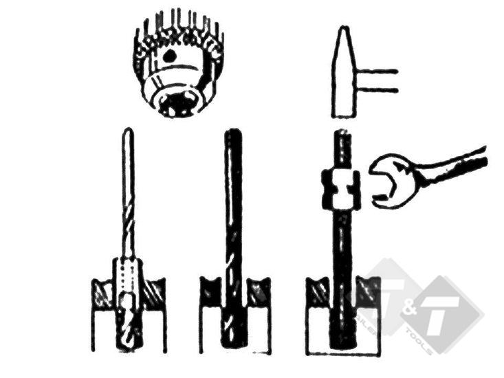 schroefdraad uitdraaiset, boutverwijderingsset, reparatieset, bussenset, draadeind