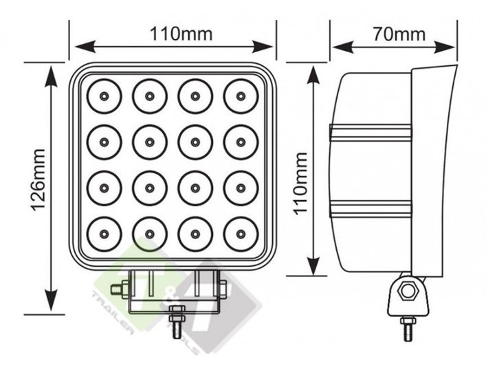 werklamp, looplamp, ledlamp, werk lamp, loop lamp, led lamp