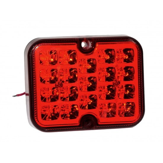 tennis Medisch wangedrag Moskee LED mistachterlicht, 12 Volt, 100mm x 80mm x 25mm montage maatvoering