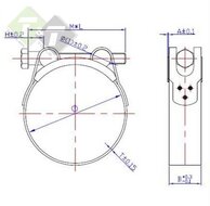 Slangklem 24 mm breed, 92 - 97 mm. Verzinkt