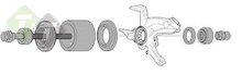 front wheel bearing removal kit, lagerplaat  55 mm-59 mm-63 mm -66,5 mm -70 mm -71,5 mm -73 mm -73,5 mm-75 mm -77,5 mm -81,5 mm