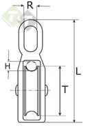 katrol enkel met nylon rol, katrol dubbel, katrollen, katrol, dubbelkatrol