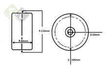 Bootrol, Zijlrol, Steunrol, Boegrol, Kimrol 86 x 105 mm