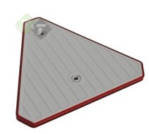 Driehoek reflector Rood, Opschroefbaar, 143 x 125 mm, WAS