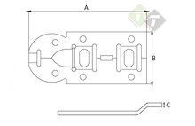 Rolschuif, Schuifslot, Schuifgrendel, Overslag, hangslot, Hangsloten, Slot, Sloten, Kistsluiting, Kist sluiting, Overslag slot,