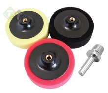 Polijstset 3 dlg - Polijst pads 150 mm - Poetspad set - SATRA