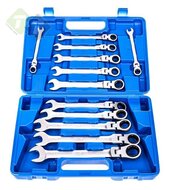 Flex steek ringratel sleutel set - 12 delig - Seutelset - SATRA