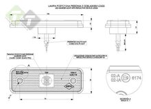 Zijmarkeringslamp - 1 led - Contourlamp Wit - 12/24 Volt - Horpol