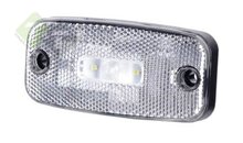 Zijmarkeringslamp Wit - Contour lamp - 3 LEDS - 12/24 Volt - Horpol