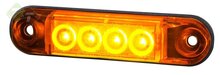 Zijmarkeringslamp klein - Contourlamp oranje - 4 LEDS - Horpol