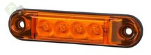 Zijmarkeringslamp klein - Contourlamp oranje - 4 LEDS - Horpol