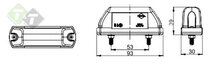 Kentekenverlichting - 3 Leds - Kentekenlamp LED - Ledlamp - Horpol