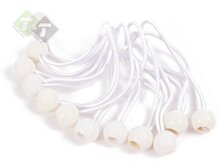 Elastiek met bal wit - 12 delig - Spanelastiek - 17cm - Benson