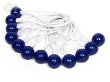 Elastiek met bal blauw - 12 delig - Spanelastiek - 15cm - Benson