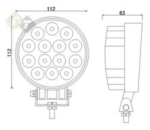 Werklamp LED - Rond - 40 Watt - Ledlamp - Bouwlamp