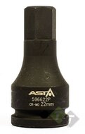 Kracht inbusdop - 22mm - 3/4 duims aansluiting - Inbusdoppen - ASTA