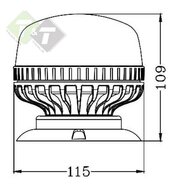 Magnetische zwaailamp LED Oranje - 36x LED - 12/24V - Waarschuwingslamp