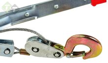 Handtakel met kabel 2 ton met 2 haken - Handlier - Spanningtrekker - GEKO