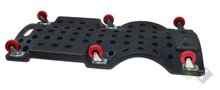 Monteursbed - Zwart - 6 zwenkwielen - 150KG - Rolbed - GEKO