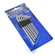 Torxsleutel set met gat - Torx sleutels - 7 delig - Korte sleutels - T10 tot T40 - GEKO