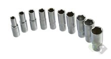 Lange doppenset - 10 delig - 1/2 duims aansluiting - 10 tot 24mm - GEKO