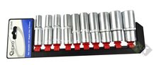 Lange doppenset - 10 delig - 1/2 duims aansluiting - 10 tot 24mm - GEKO