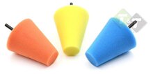 Conische polijstsponzen - 3 dlg - Polijst spons - Poetspad set - GEKO