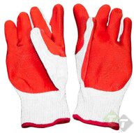 Werkhandschoenen oranje - 5 paar - L - Werk handschoen - Benson