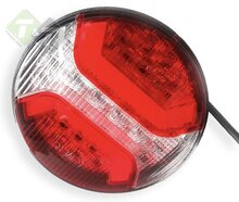 Hamburger Led achterlicht - 32 LEDs - Ledlamp - Rond 12 cm - Trailerlamp 