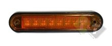 Zijmarkeringslamp - 8 LEDS - Contourlamp oranje - 12/24Volt - KMR