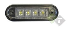 Zijmarkeringslamp - 4 LEDS - Contourlamp wit - 12/24Volt - KMR